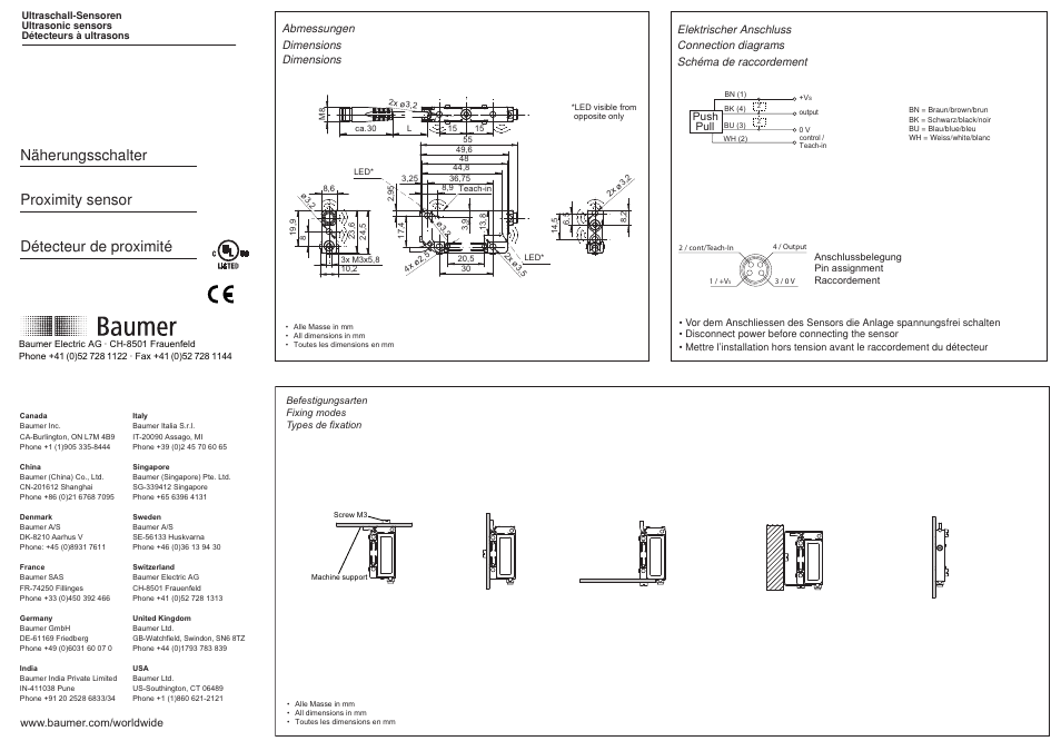 Baumer UNCK 09G8914/KS35A User Manual | 3 pages