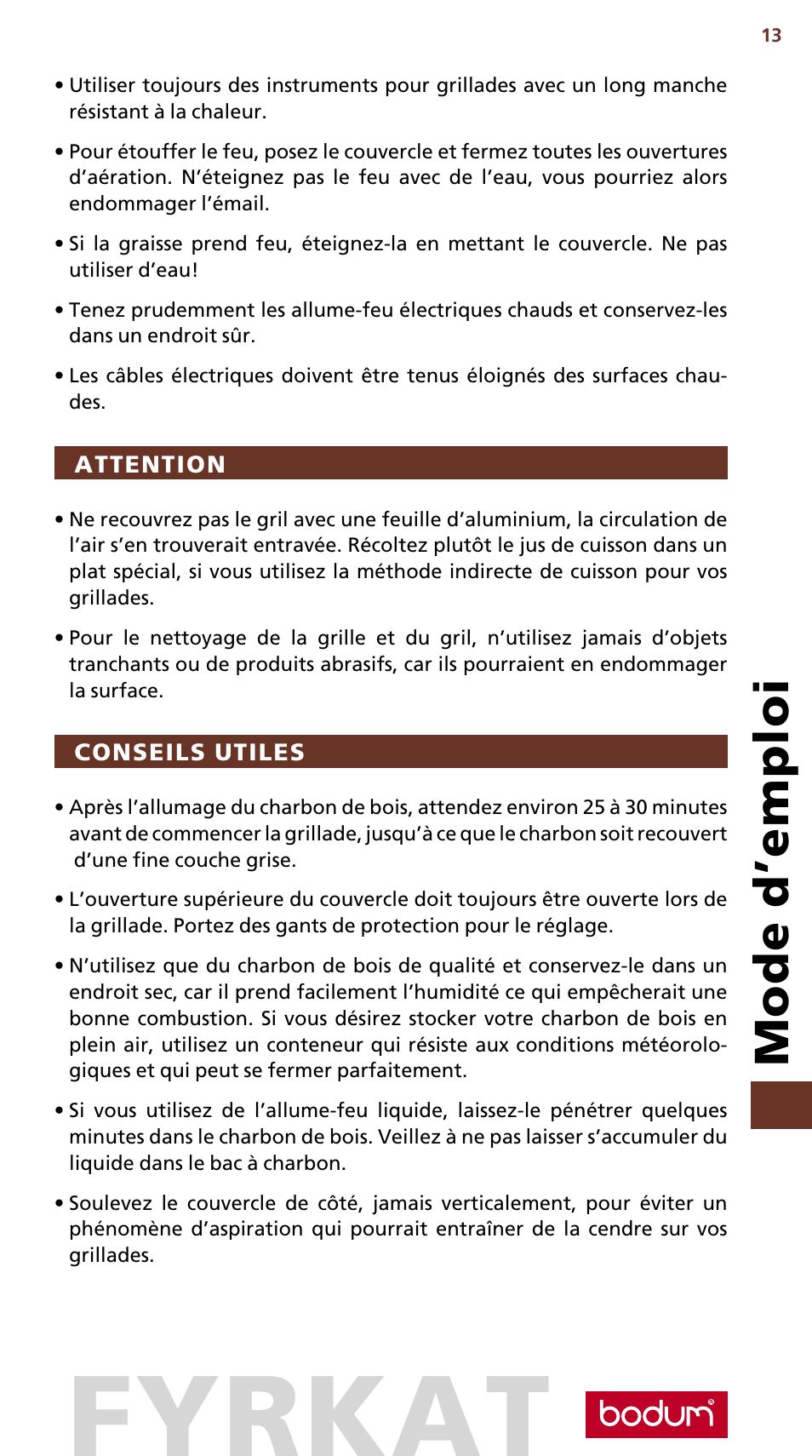 Fyrkat, Mode d’emploi | Bodum FYRKAT 10630 User Manual | Page 14 / 23