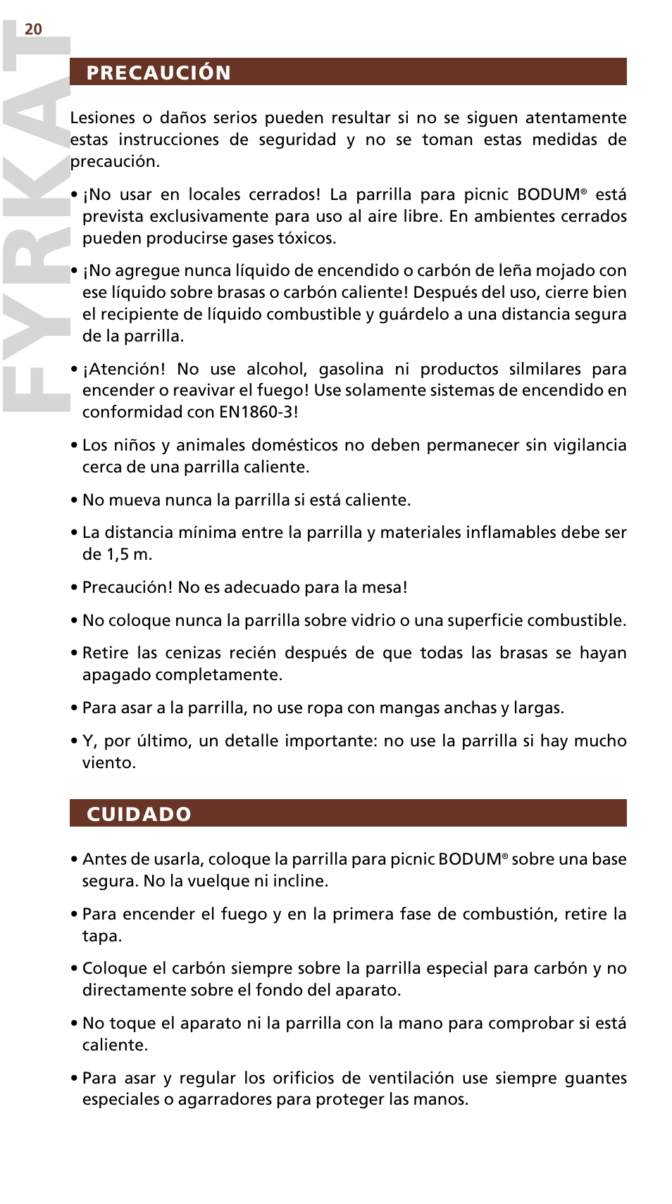 Fyrkat | Bodum FYRKAT 10630 User Manual | Page 21 / 23