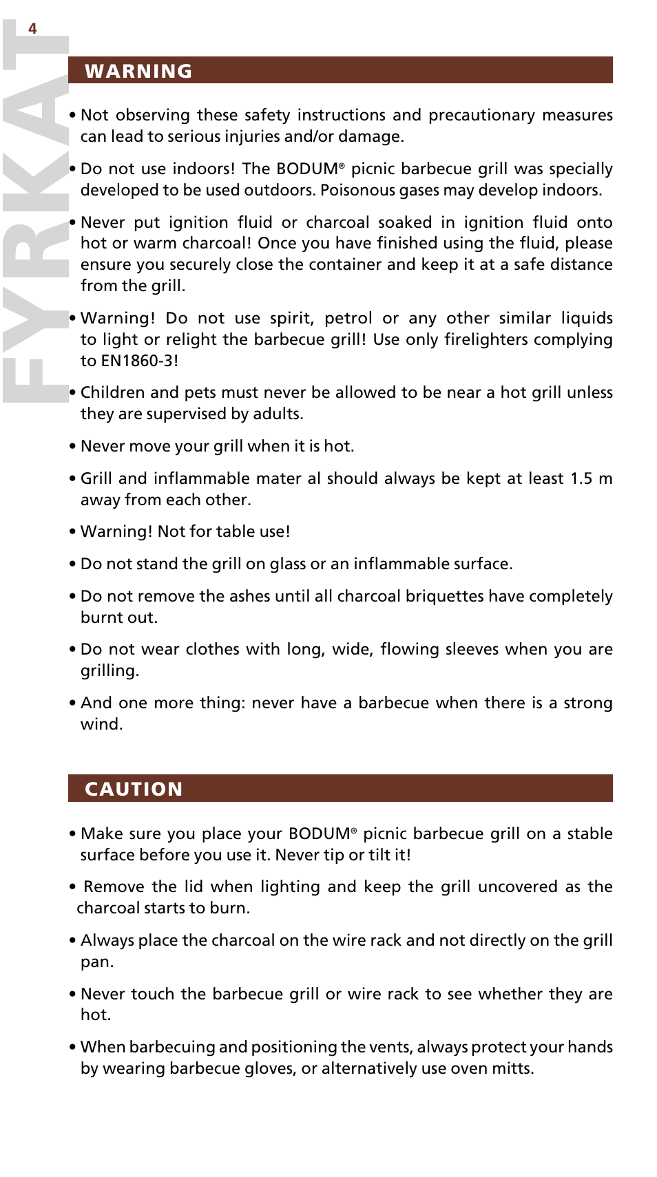 Fyrkatfyrkatfyrkat | Bodum FYRKAT 10630 User Manual | Page 5 / 23