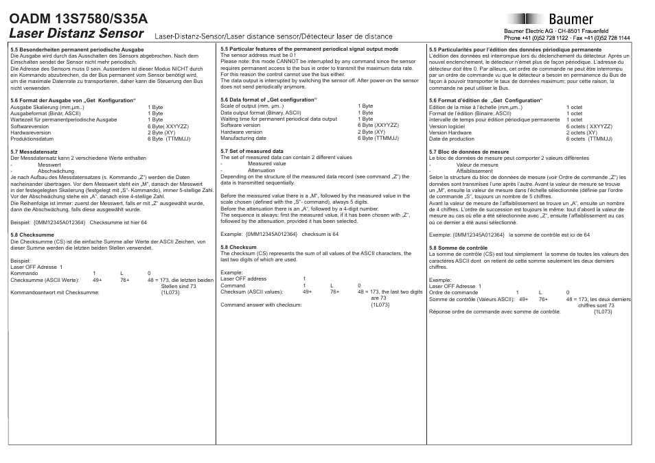 Baumer OADM 13S7580/S35A User Manual | Page 7 / 8