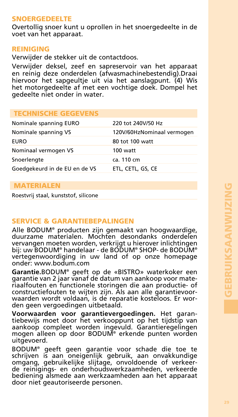 Bodum 11149 User Manual | Page 31 / 47