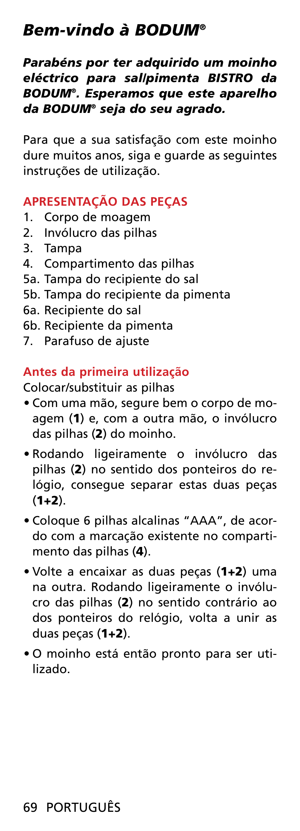 Bem-vindo à bodum | Bodum BISTRO 11348 User Manual | Page 36 / 41