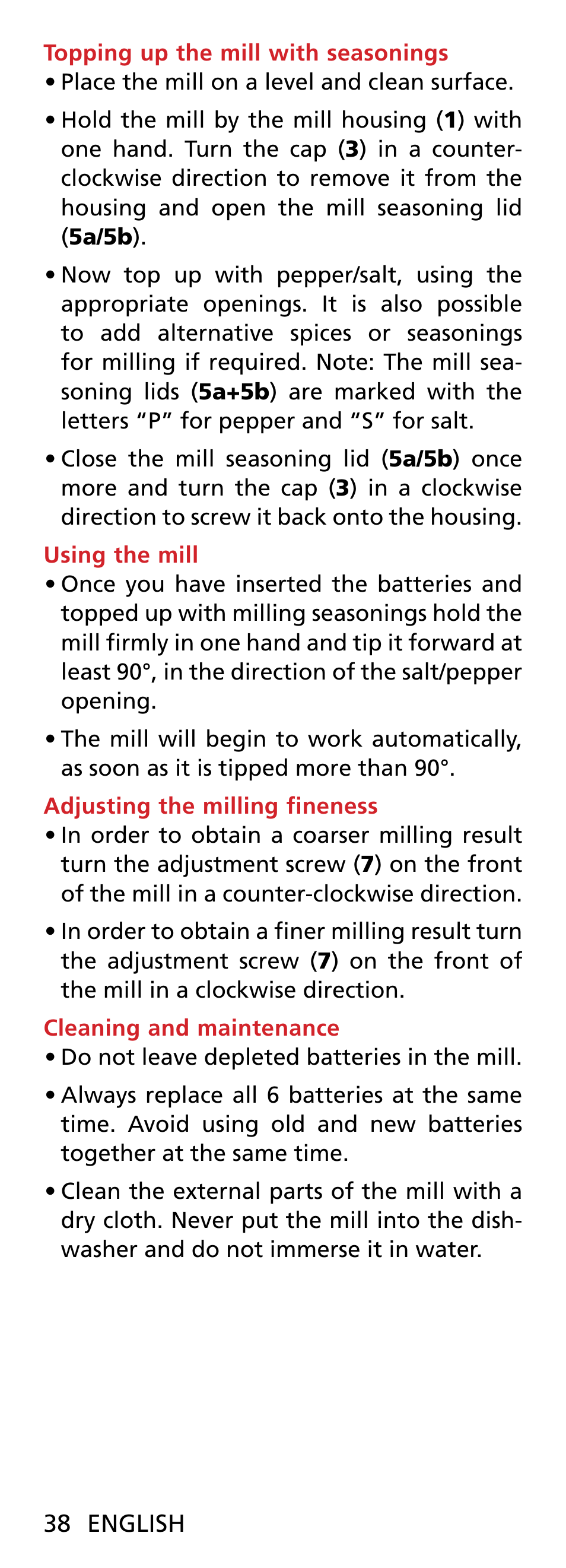 Bodum BISTRO 11348 User Manual | Page 5 / 41