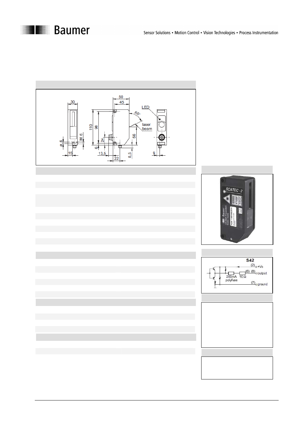 5data sheet | Baumer BA Scatec2 Gripper User Manual | Page 10 / 10