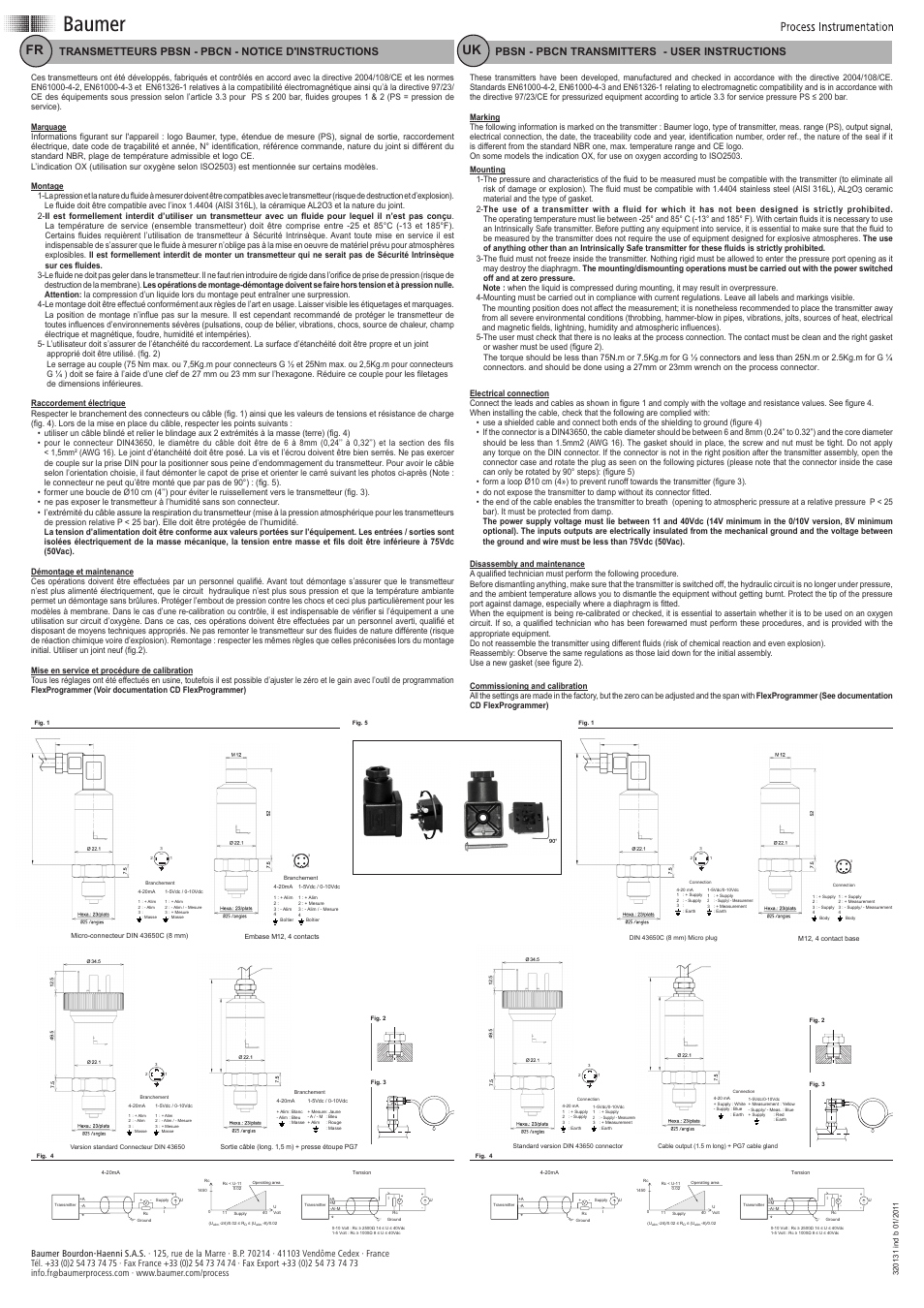 Baumer PBSN PBCN User Manual | 2 pages