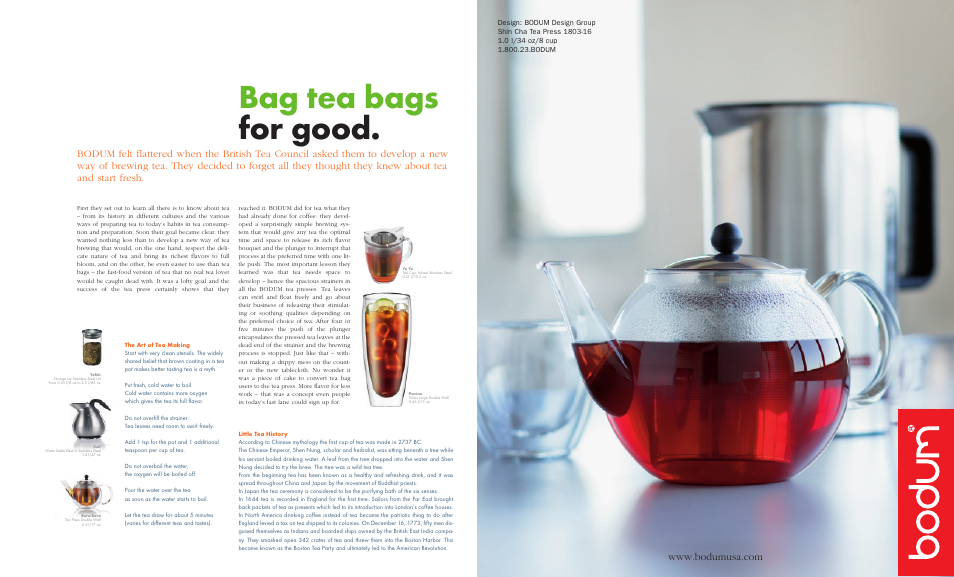 Bag tea bags for good | Bodum MODERN DESIGN 25 User Manual | Page 3 / 7