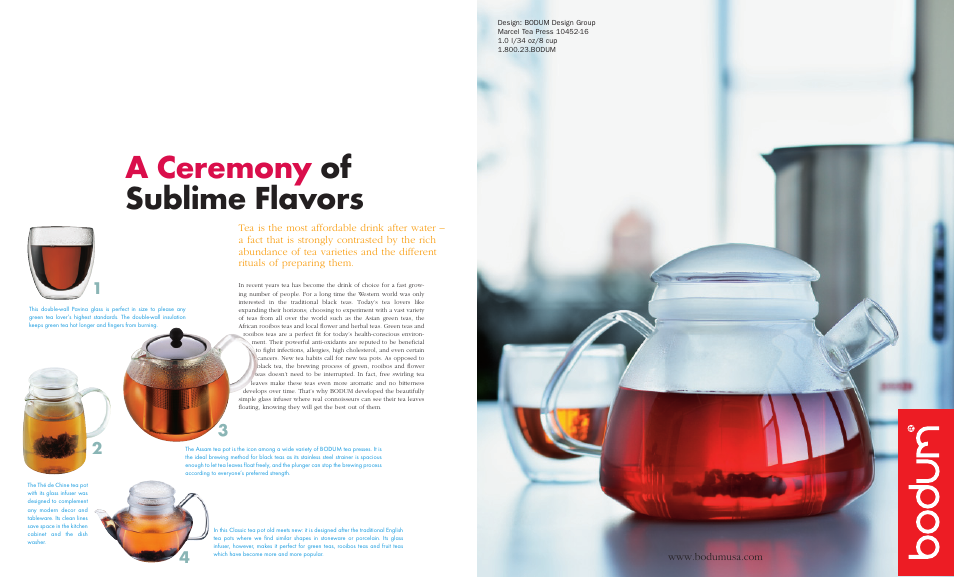 A ceremony of sublime flavors | Bodum MODERN DESIGN 25 User Manual | Page 6 / 7