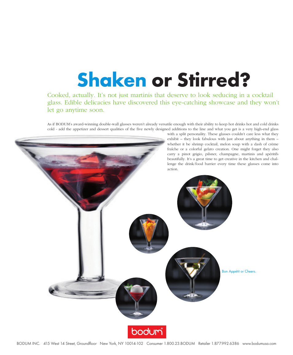 Shaken or stirred | Bodum MODERN DESIGN 25 User Manual | Page 7 / 7