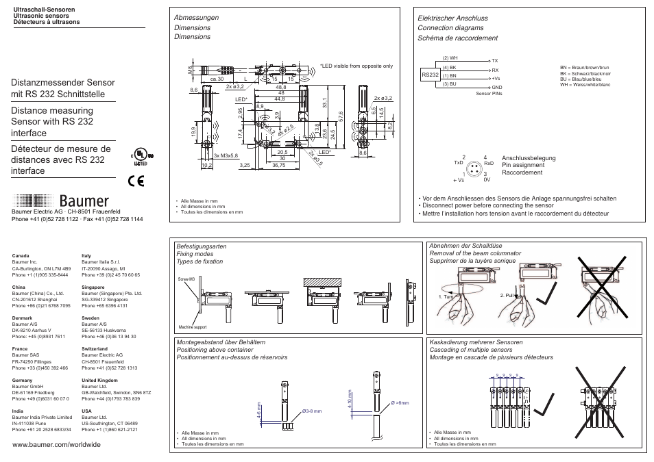 Baumer UNDK 09T9114/KS35AD1 User Manual | 2 pages