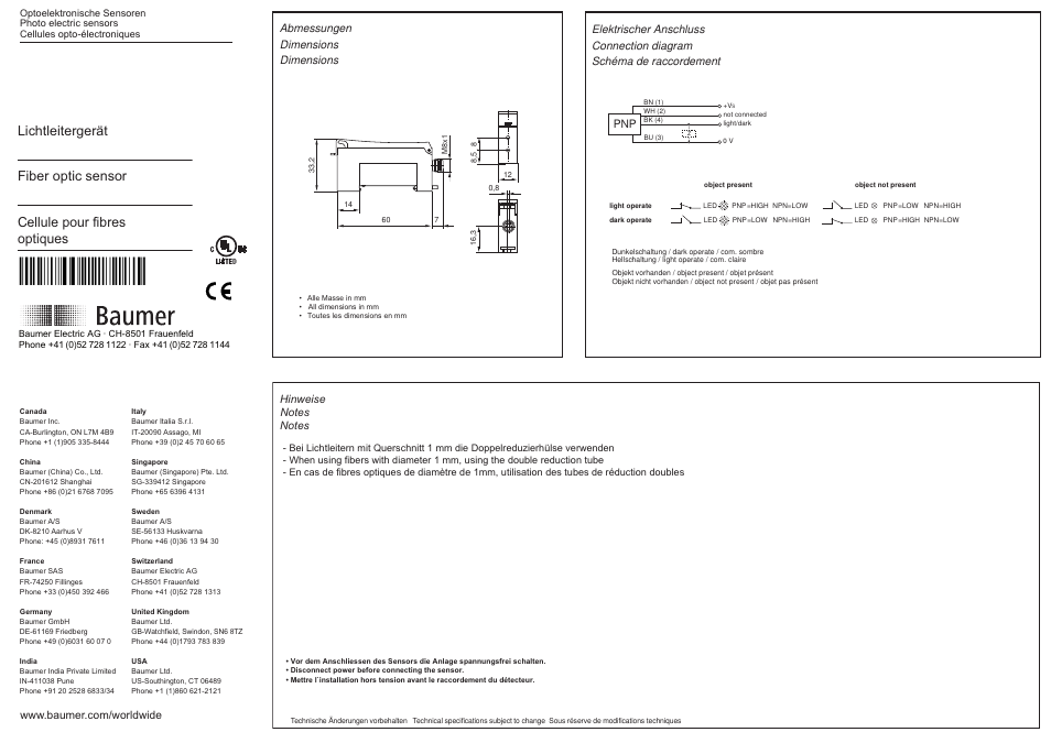 Baumer FVDK 12P6101/S35A User Manual | 2 pages