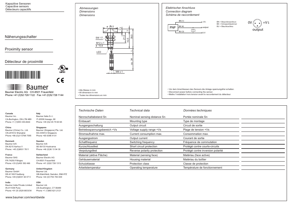 Baumer CFAK 12P1140/KS35L User Manual | 2 pages