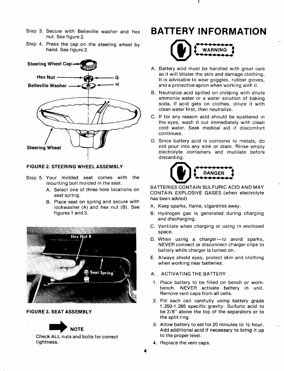 Battery information | Bolens 137-465A User Manual | Page 4 / 32