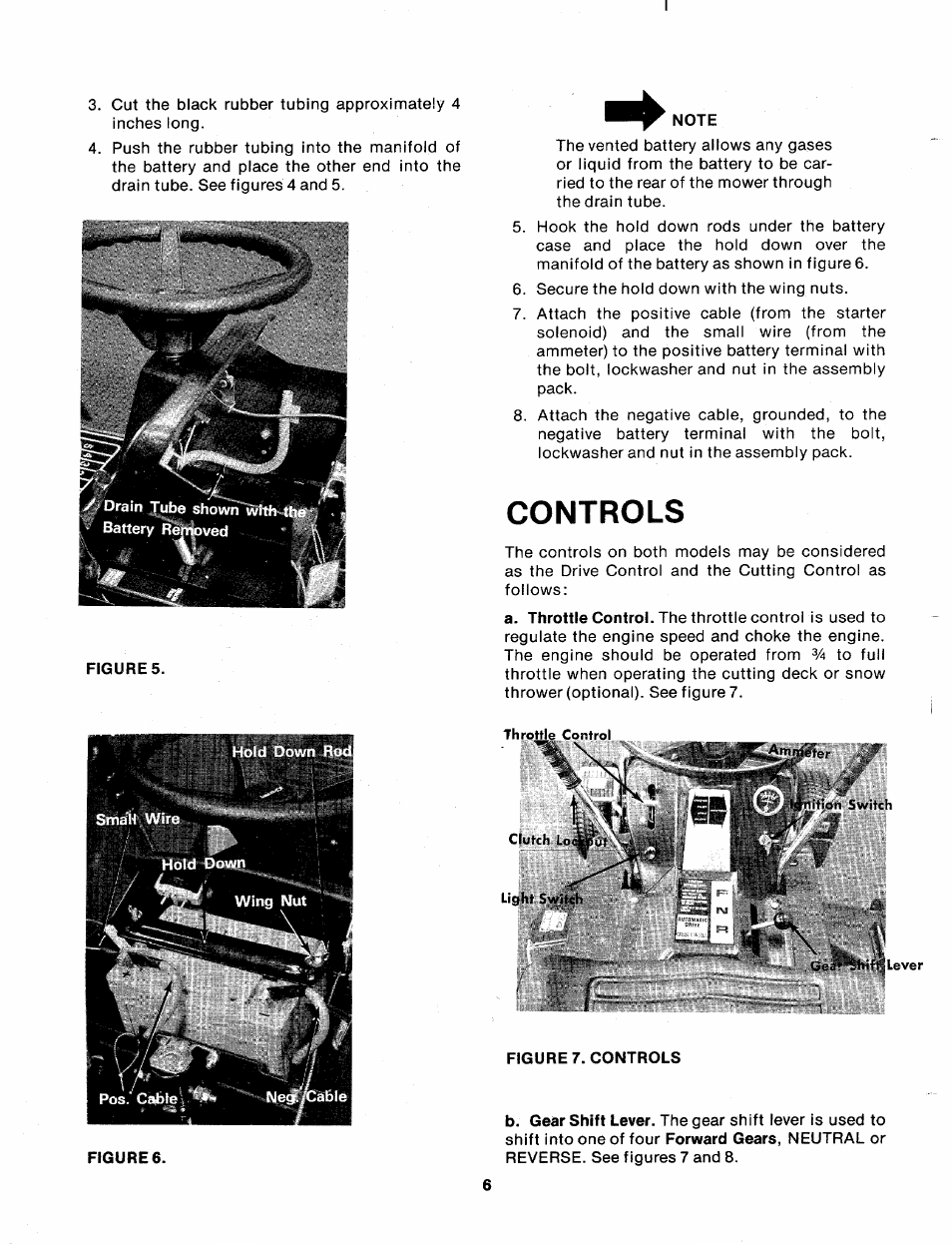 Note, Controls, Figures | Figurez. controls | Bolens 137-465A User Manual | Page 6 / 32