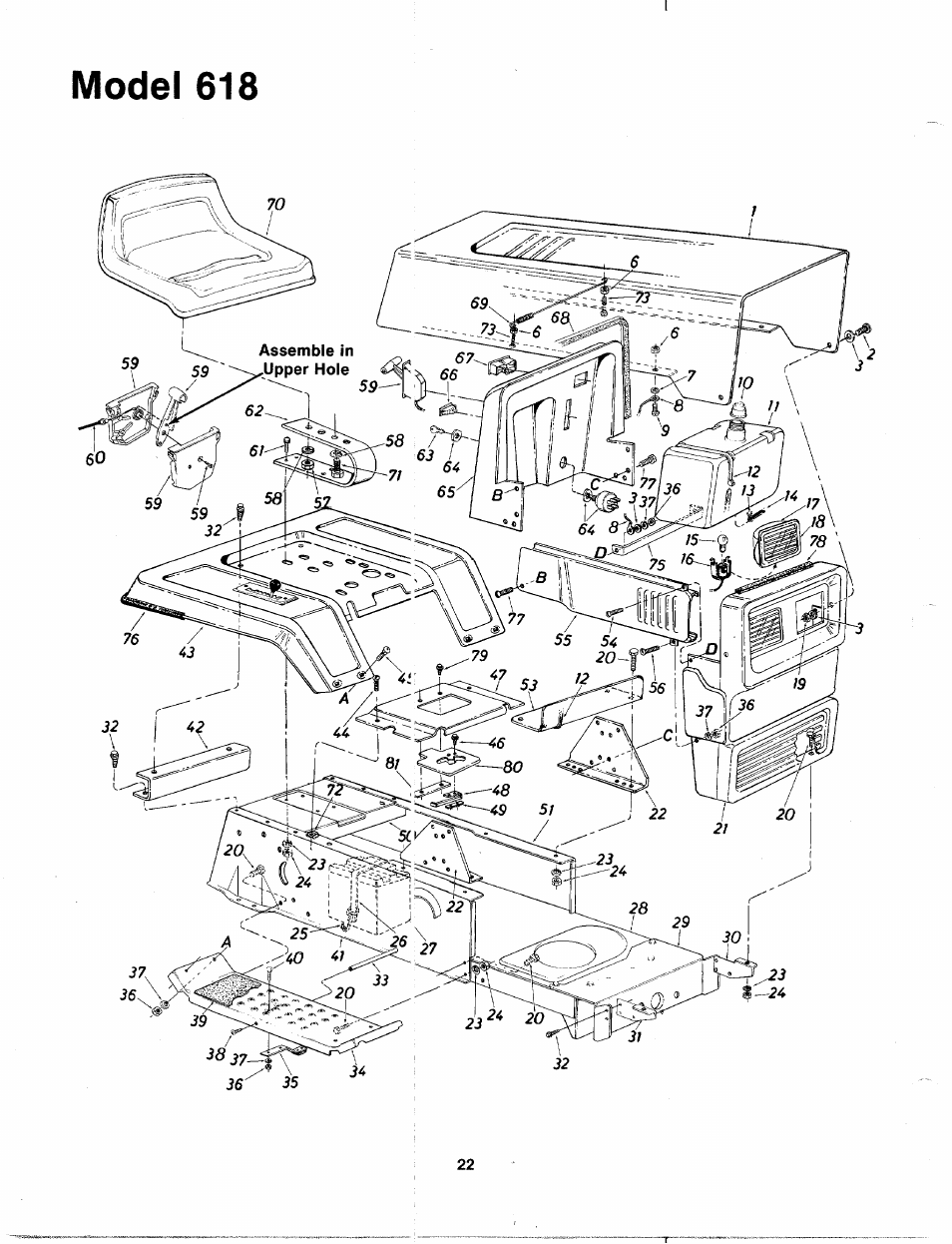 Model 618 | Bolens 135-688-000 User Manual | Page 22 / 40