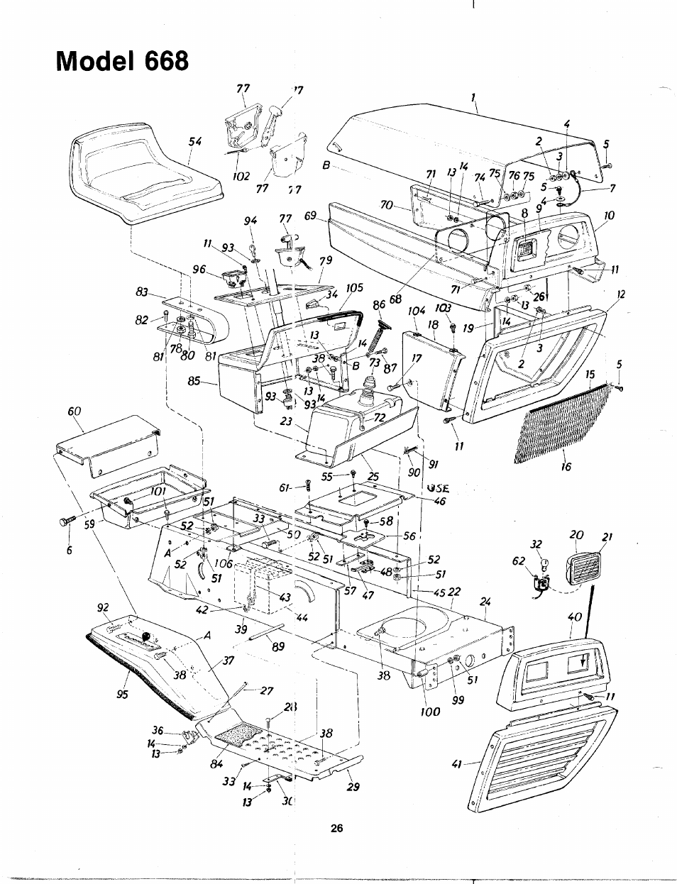 Model 668 | Bolens 135-688-000 User Manual | Page 26 / 40