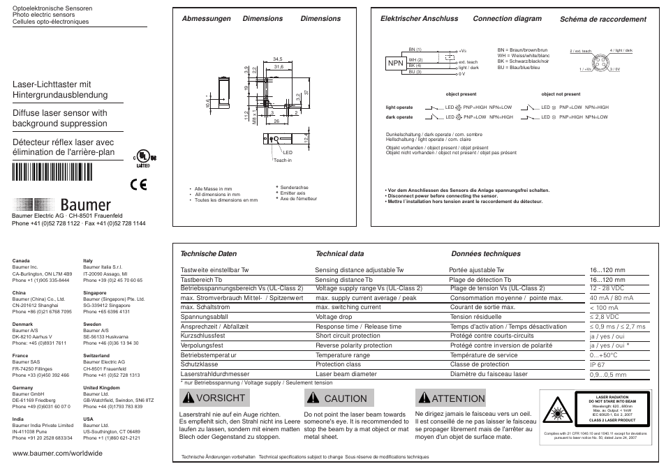 Baumer OHDM 12N6901/S35A User Manual | 2 pages