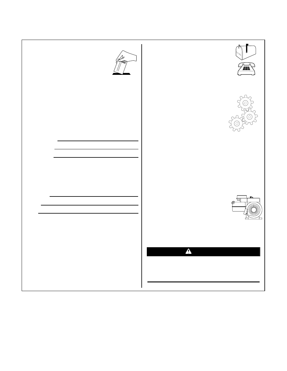 Customer service information, Warning | Bolens 12229 User Manual | Page 32 / 32