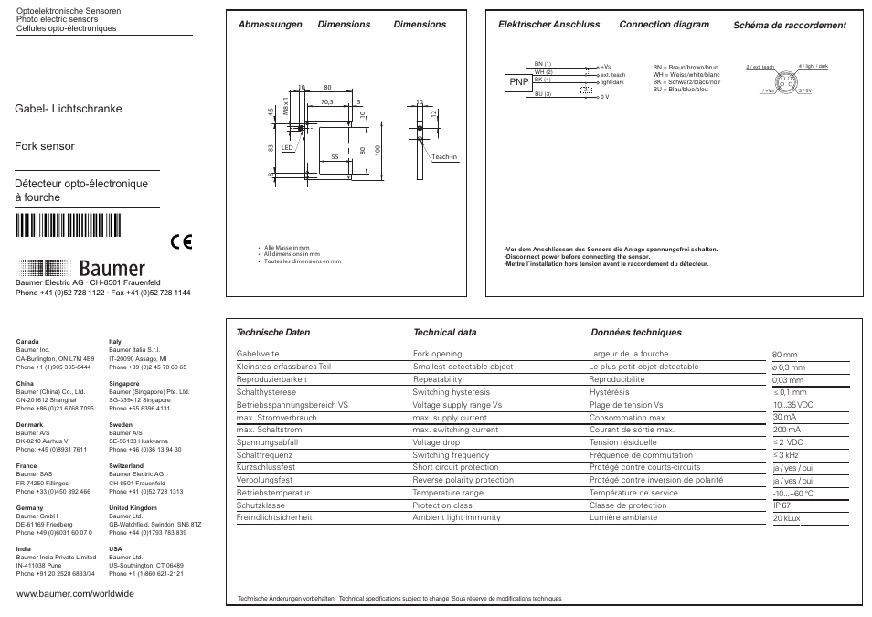 Baumer FGUM 080P6901/S35A User Manual | 2 pages