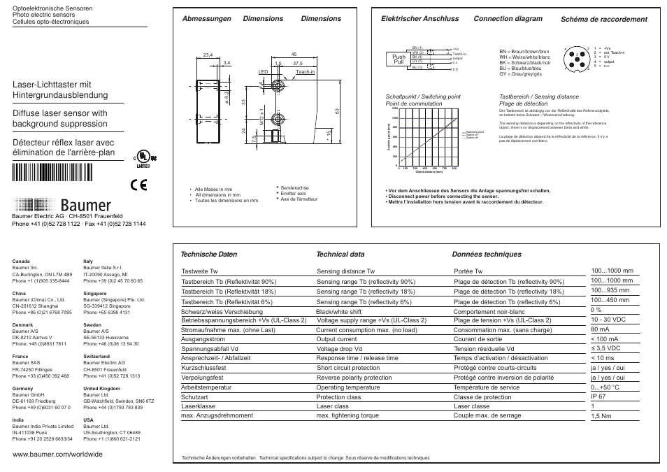 Baumer OHDK 25G6921/S14 User Manual | 3 pages