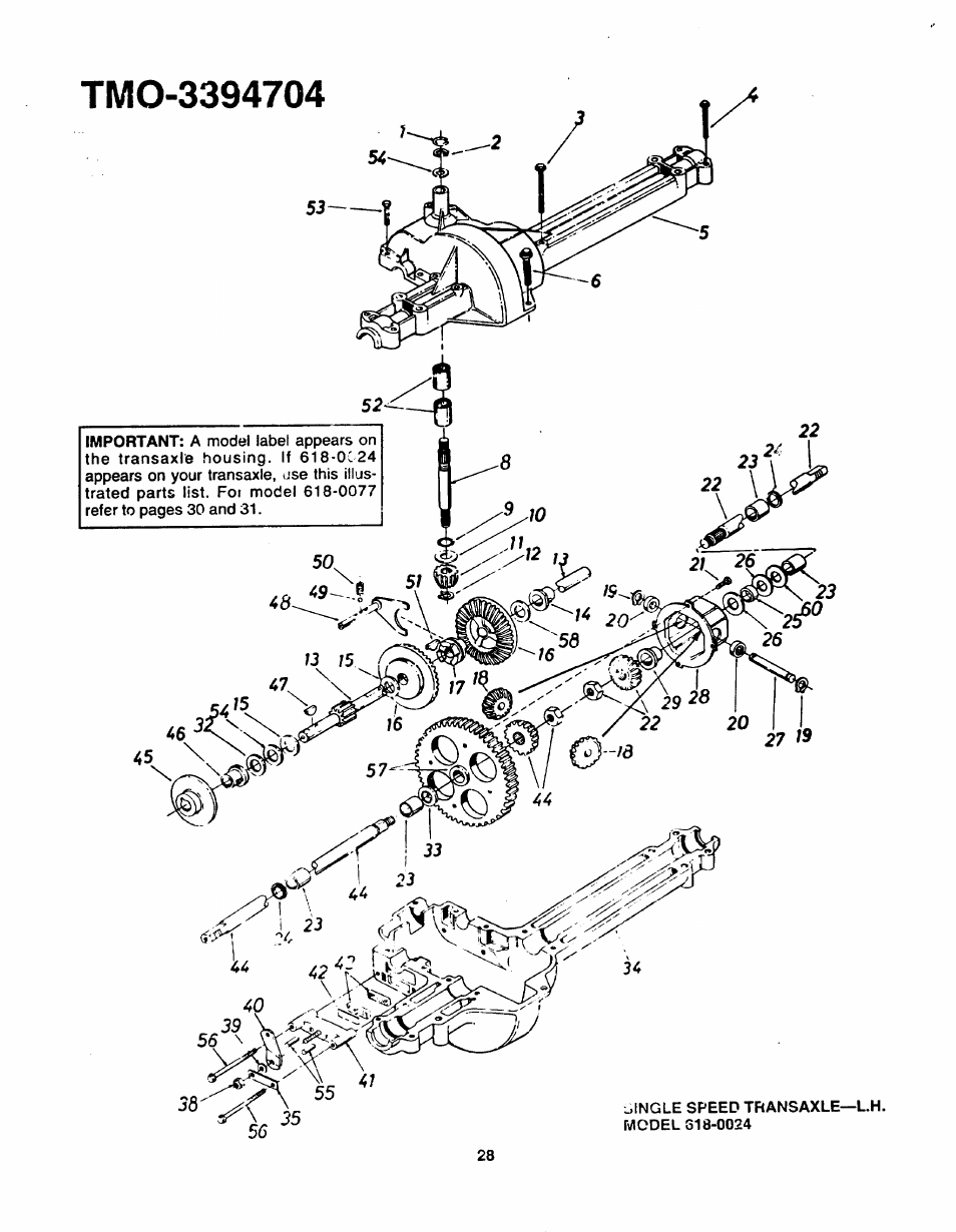 Bolens TMO-3394704 User Manual | Page 28 / 36