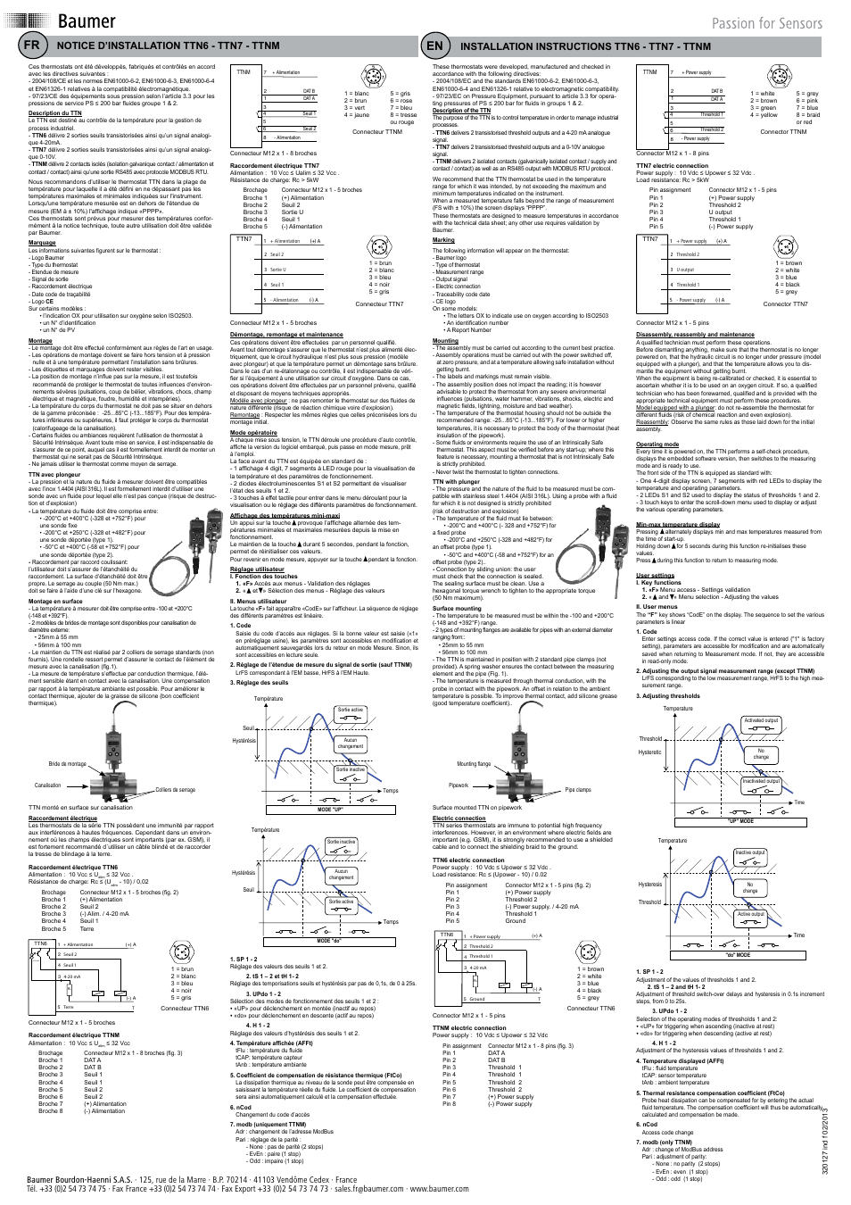 Baumer TTNM User Manual | 2 pages