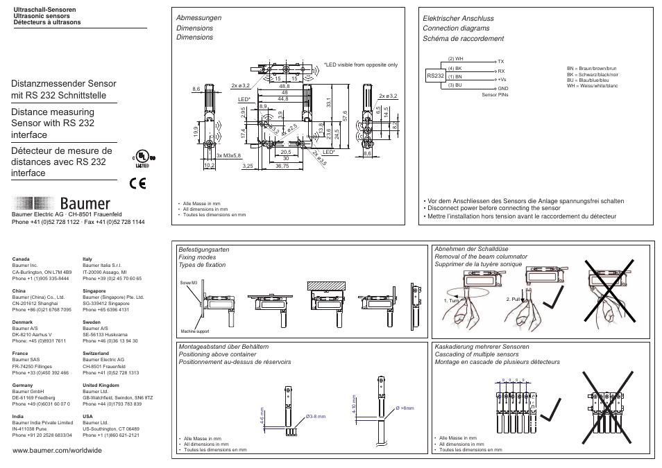 Baumer UNDK 09T9114/D1 User Manual | 2 pages