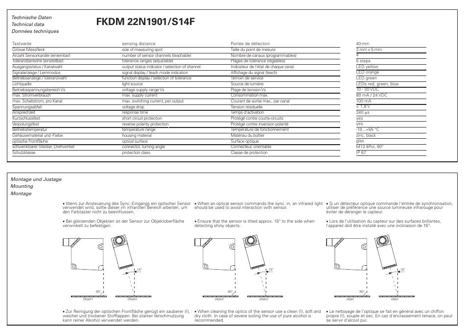 Baumer FKDM 22N1901/S14F User Manual | Page 2 / 4