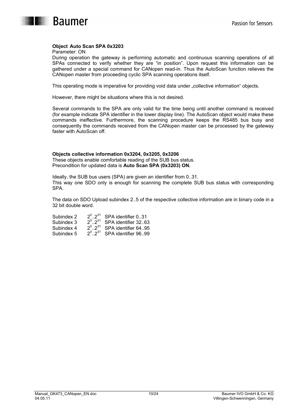 Baumer GK473 User Manual | Page 10 / 24