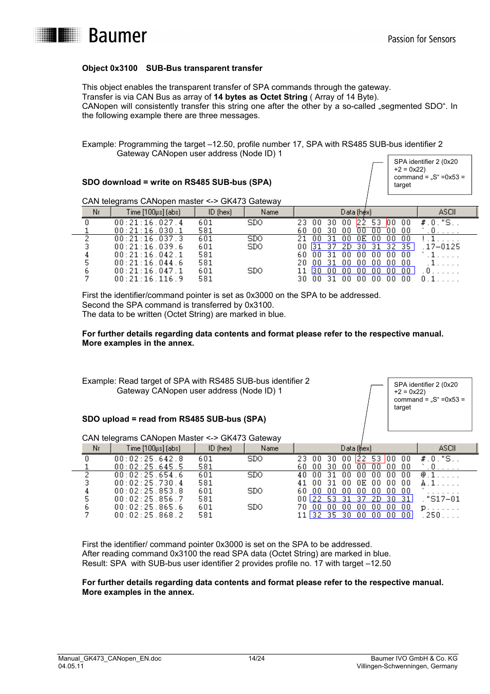 Baumer GK473 User Manual | Page 14 / 24