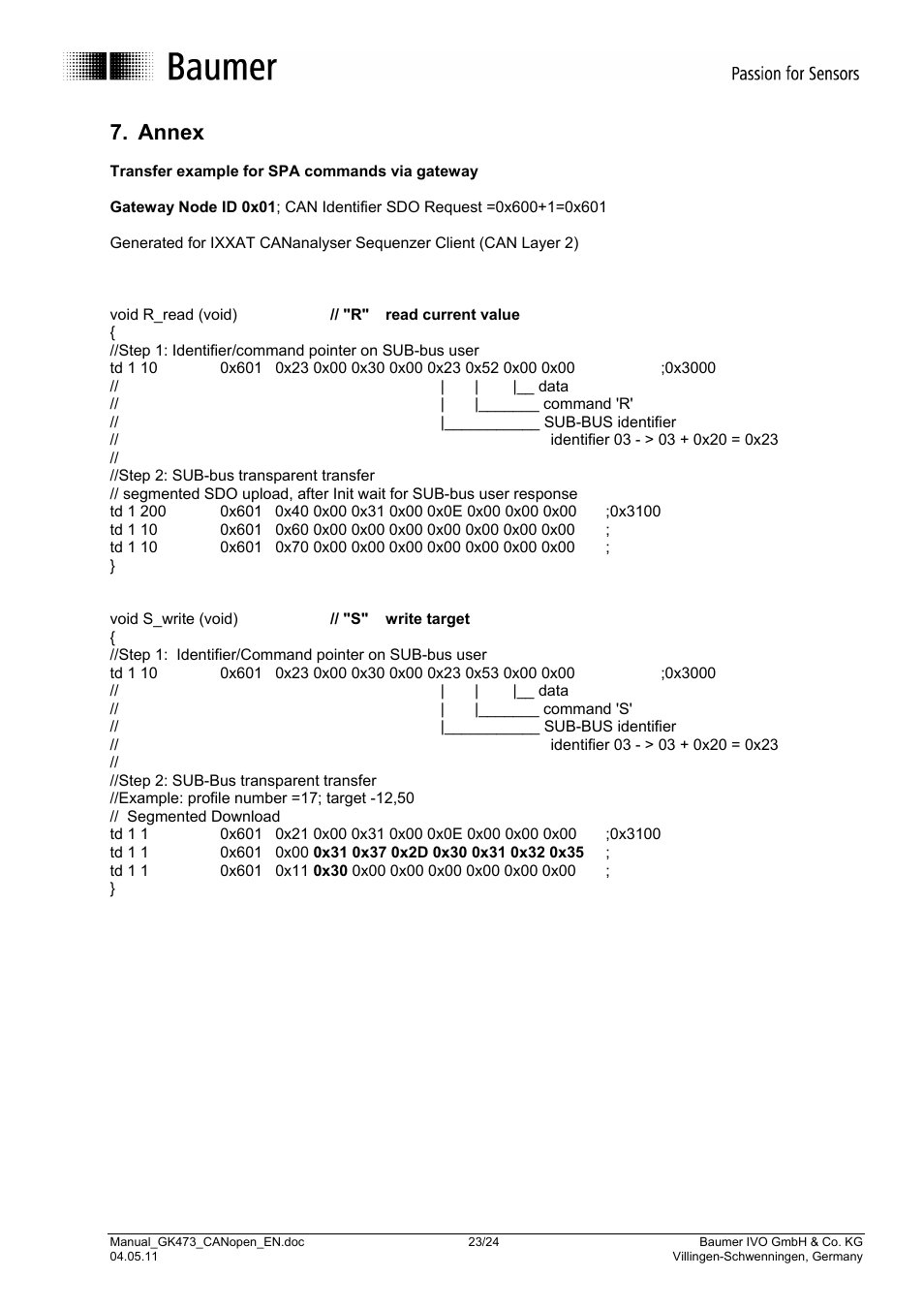Annex | Baumer GK473 User Manual | Page 23 / 24