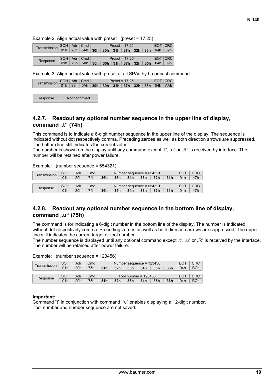 N 140 | Baumer N 140 User Manual | Page 10 / 19