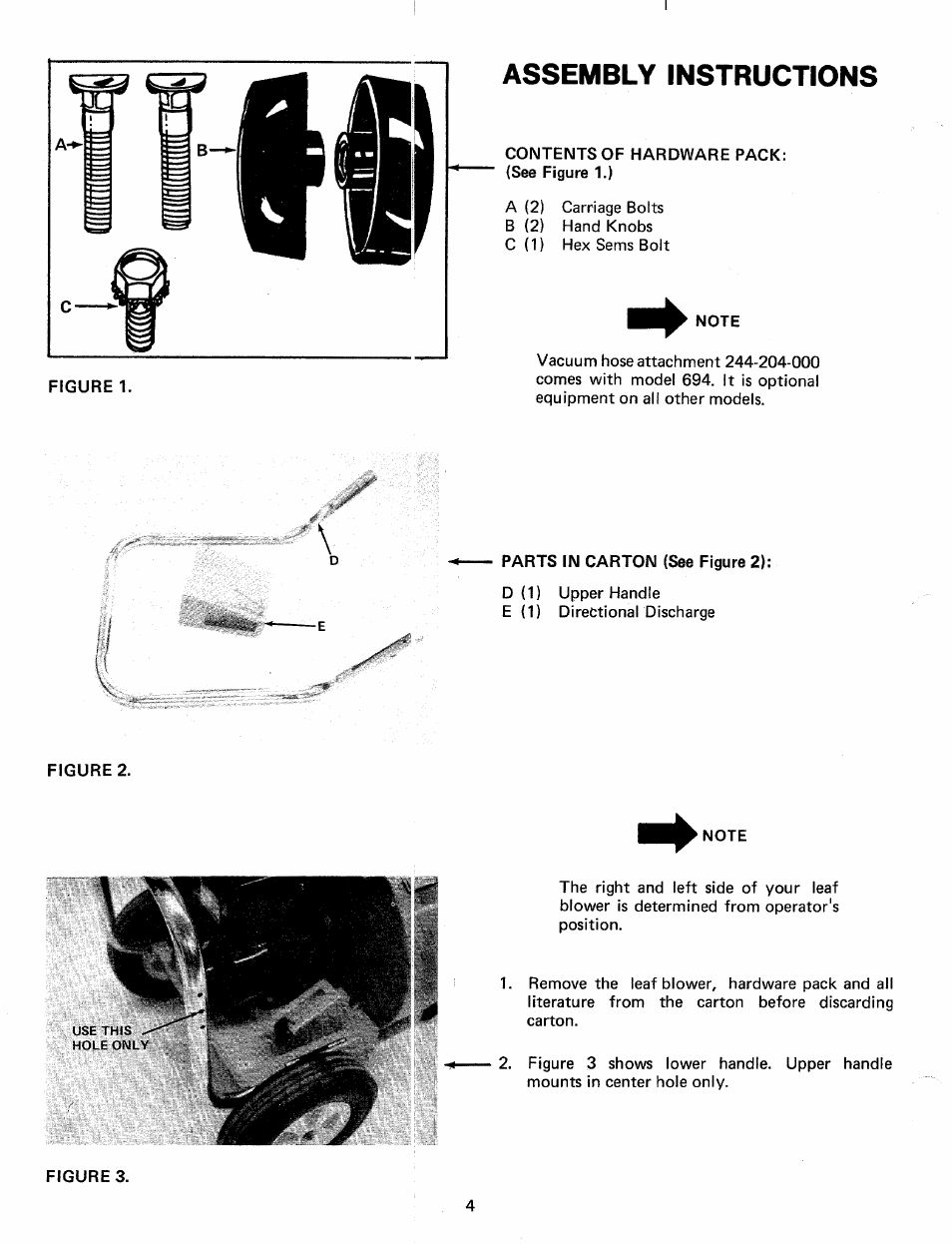 Assembly instructions | Bolens 24695L User Manual | Page 4 / 12