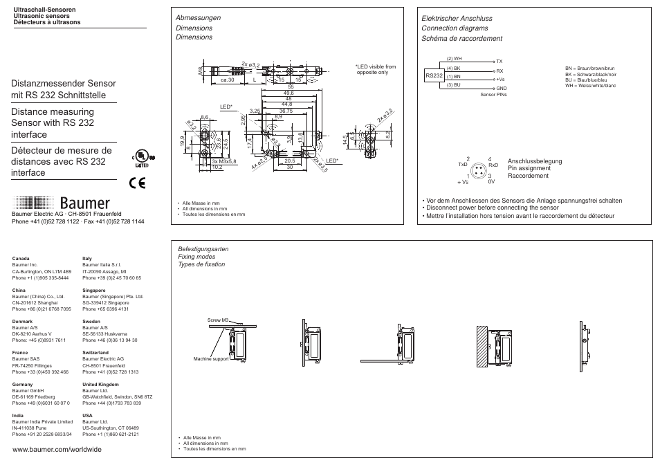 Baumer UNCK 09T9114/KS35A User Manual | 2 pages