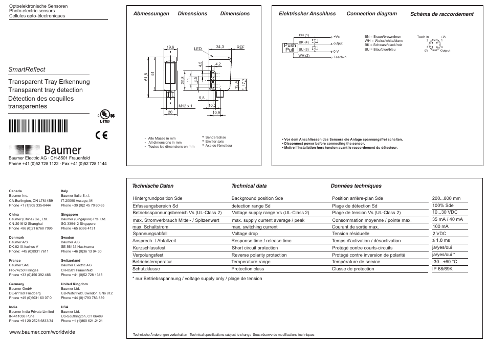 Baumer FNDR 14G6902/S14 User Manual | 3 pages
