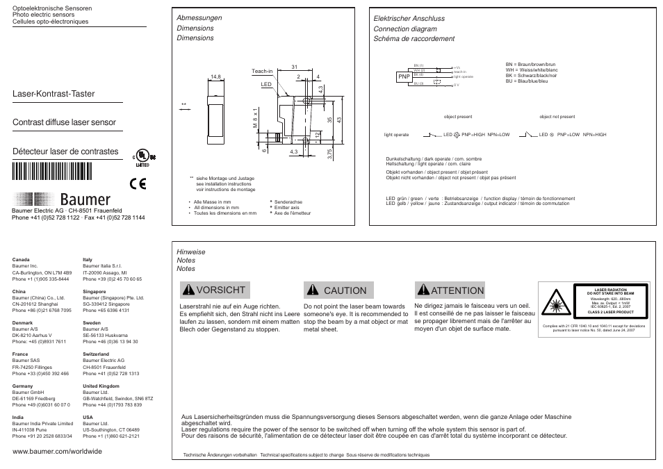 Baumer OZDK 14P1901/S35A User Manual | 2 pages