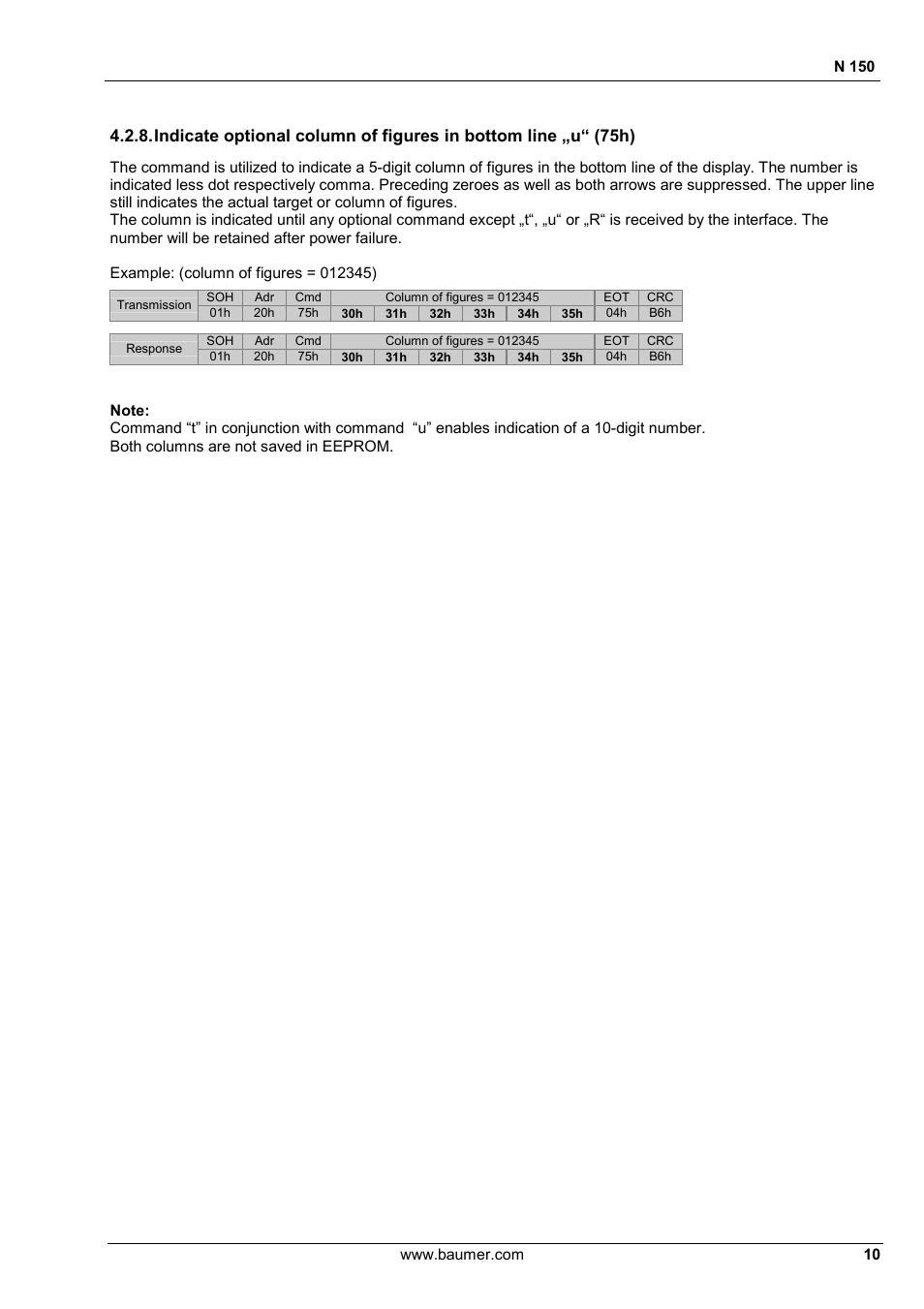 Baumer N 150 User Manual | Page 10 / 21