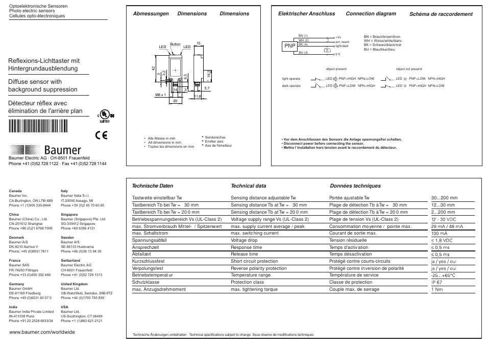 Baumer FHDK 20P6901/S35A User Manual | 2 pages