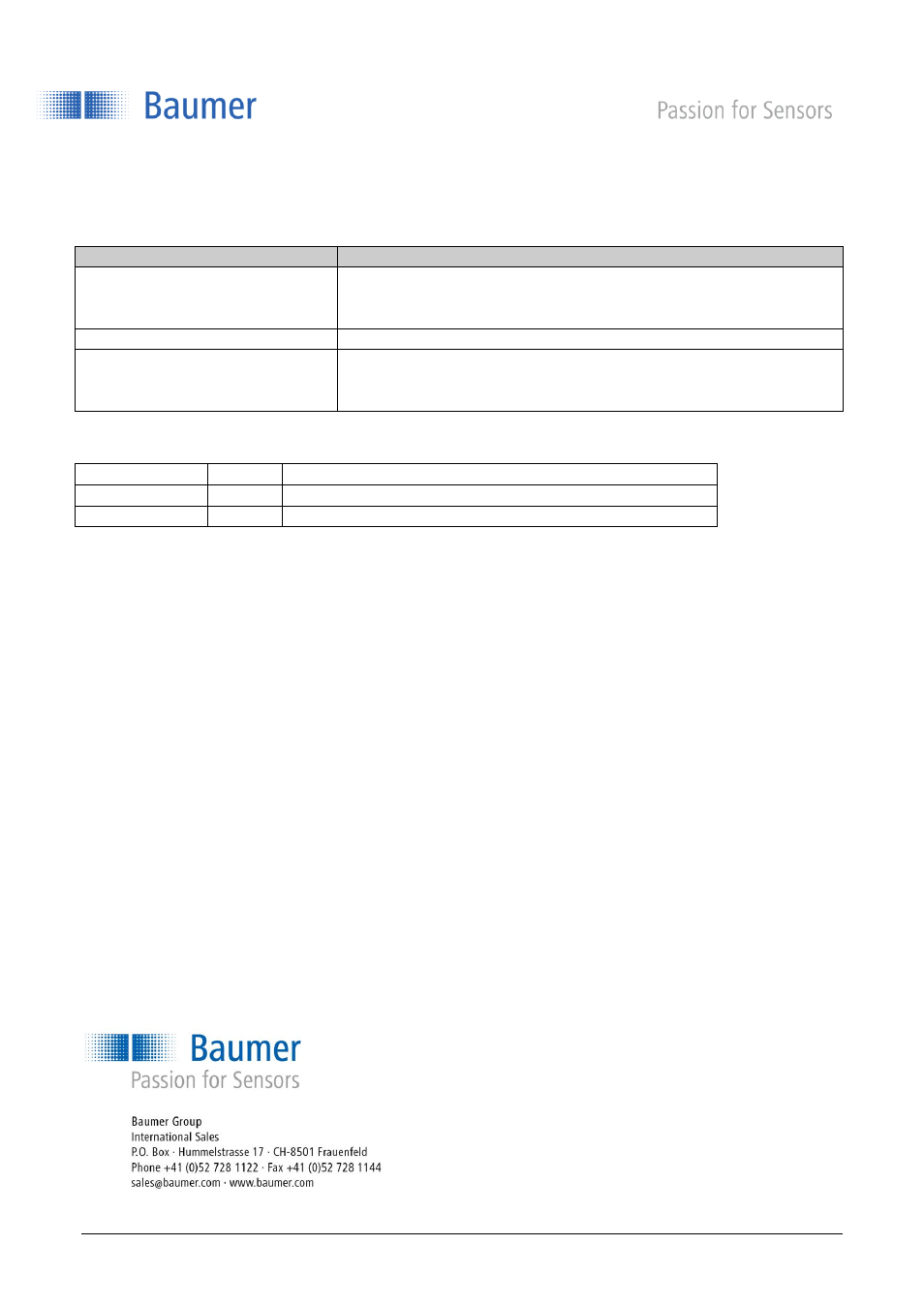 Error correction and tips, Error correction, Change history | 6error correction and tips, 7change history, 1 error correction | Baumer BA IRxx.DxxL User Manual | Page 12 / 12