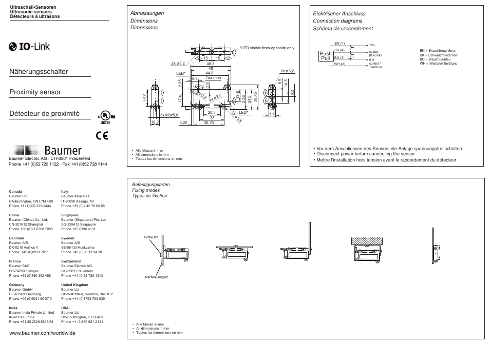 Baumer UNDK 09G8914/IO User Manual | 3 pages