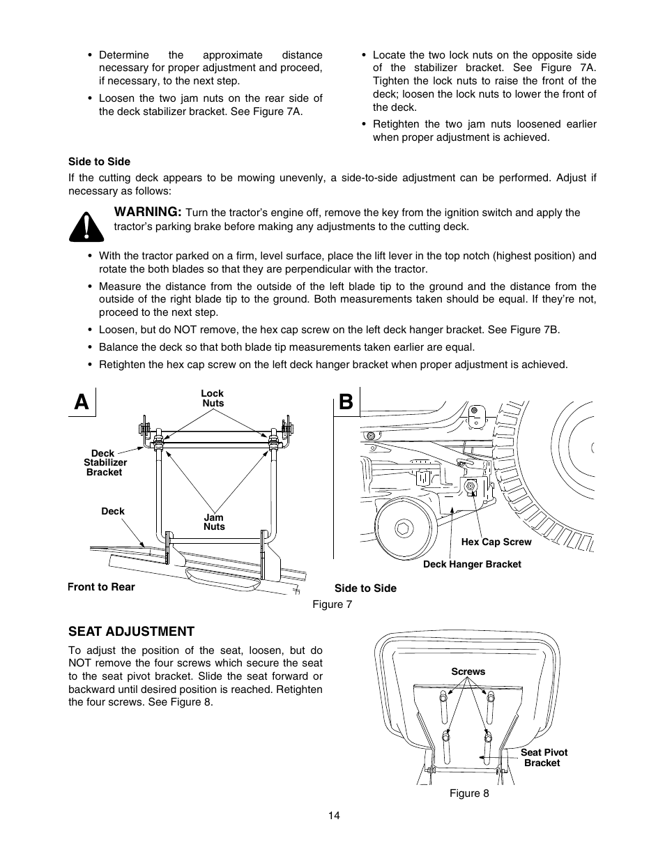 MTD Automatic Lawn Tractor 607 User Manual | Page 14 / 44