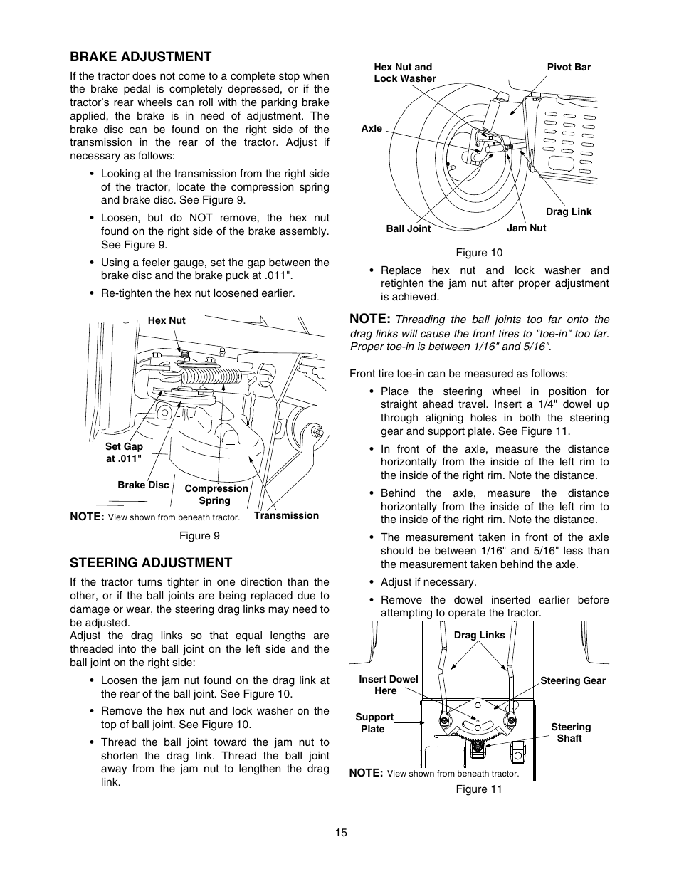 MTD Automatic Lawn Tractor 607 User Manual | Page 15 / 44
