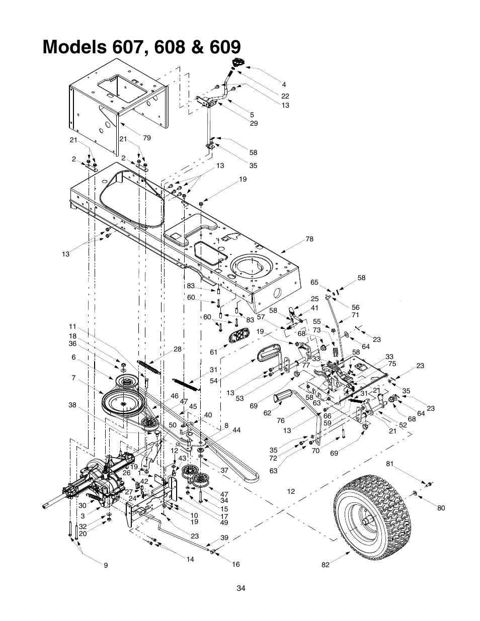 MTD Automatic Lawn Tractor 607 User Manual | Page 34 / 44