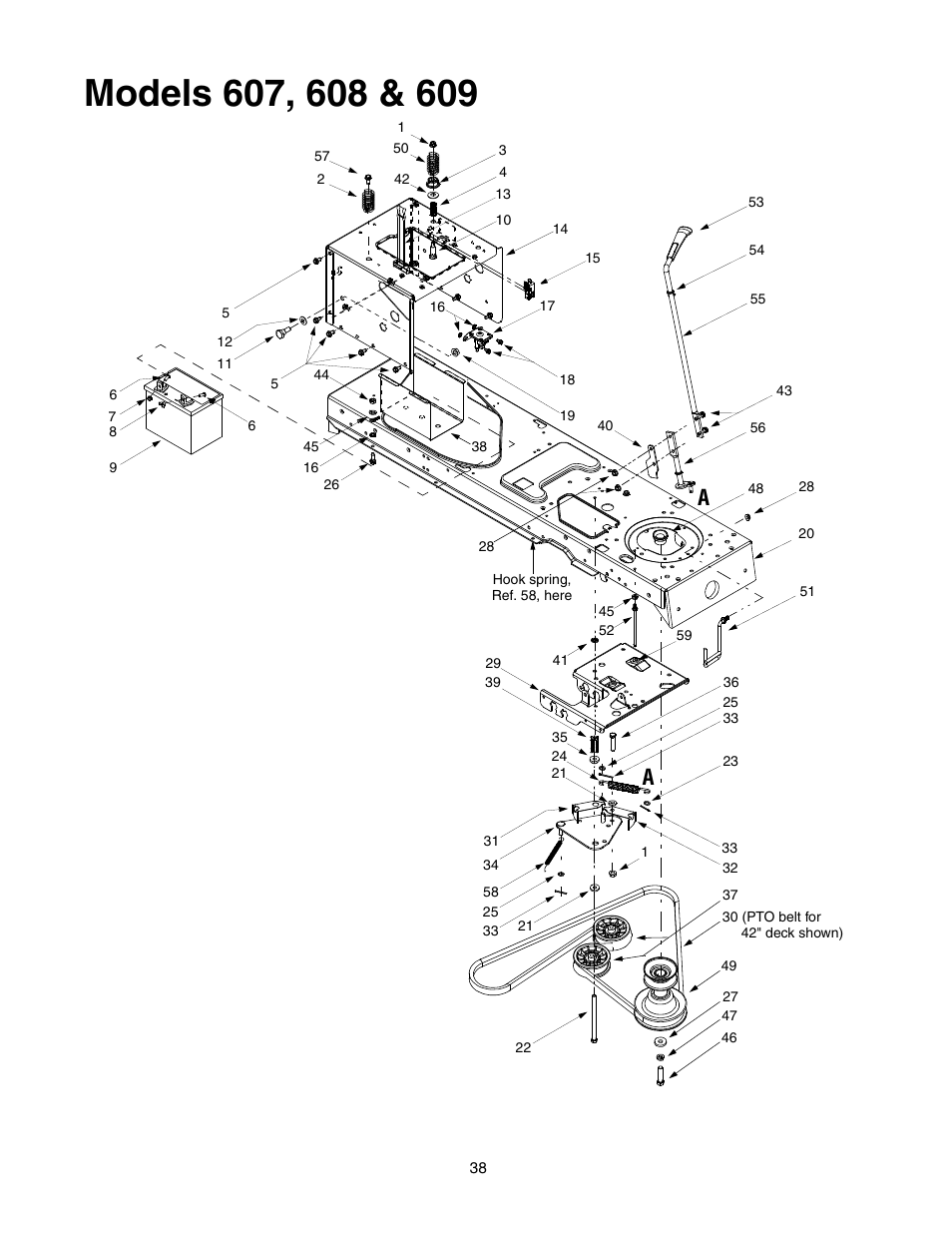 MTD Automatic Lawn Tractor 607 User Manual | Page 38 / 44