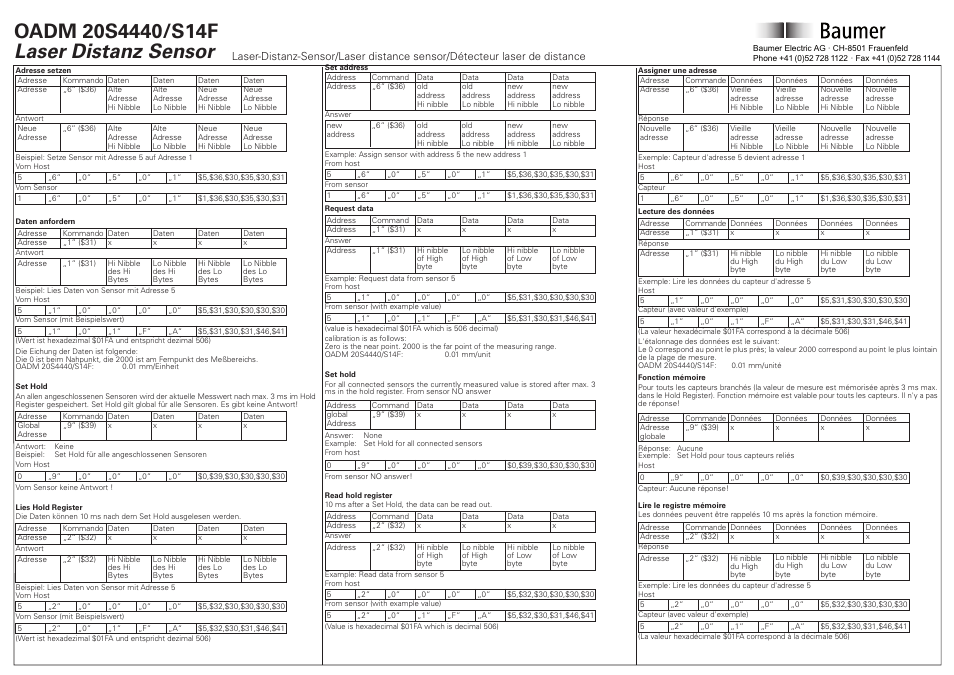 Baumer OADM 20S4440/S14F User Manual | Page 4 / 6