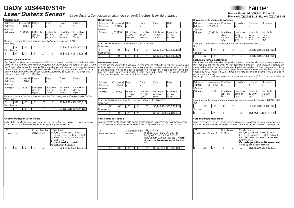 Baumer OADM 20S4440/S14F User Manual | Page 6 / 6