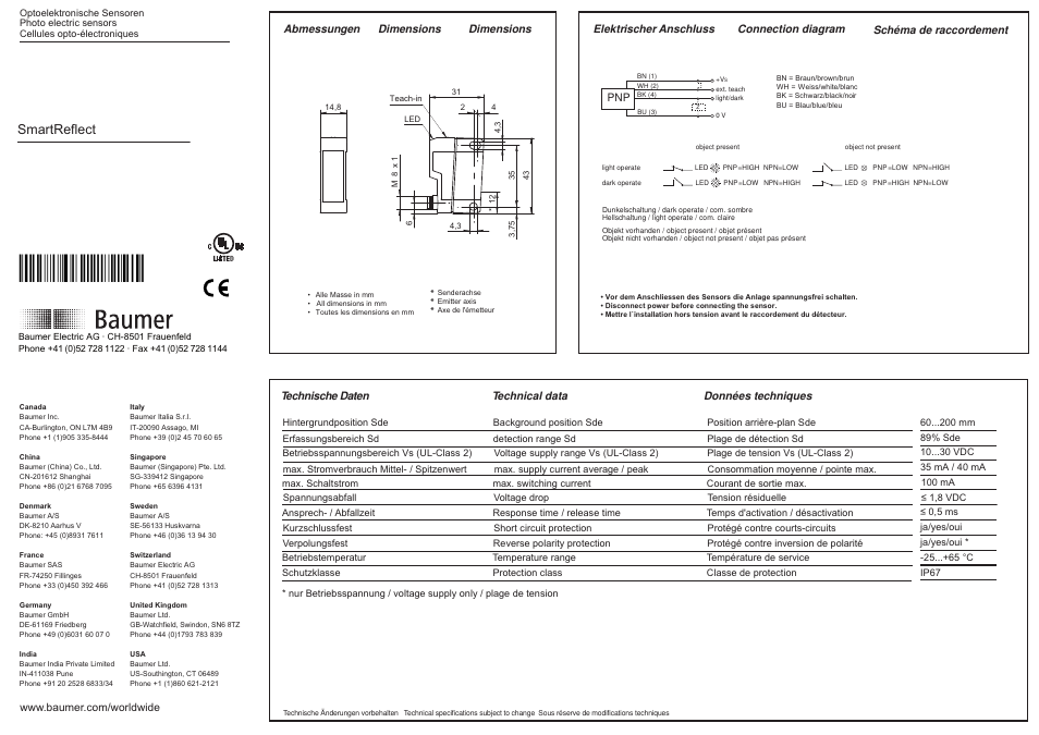 Baumer FNDK 14P6910/S35A User Manual | 2 pages