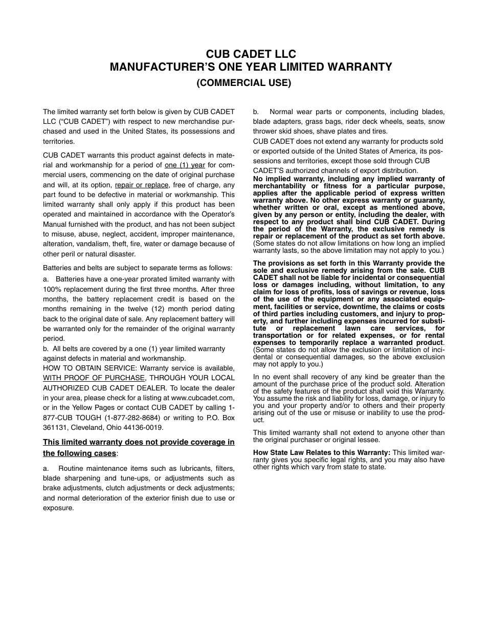 Cub Cadet LT1024 User Manual | Page 27 / 28