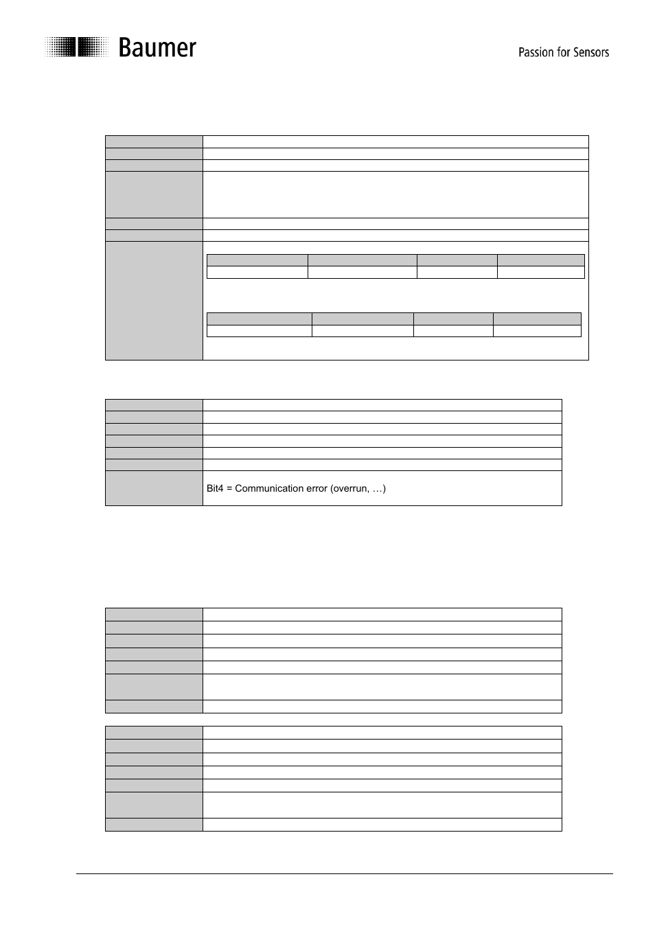 Detailed object list (ds-301) | Baumer G1-G2-G0-GE-GB-GXxxx User Manual | Page 25 / 52
