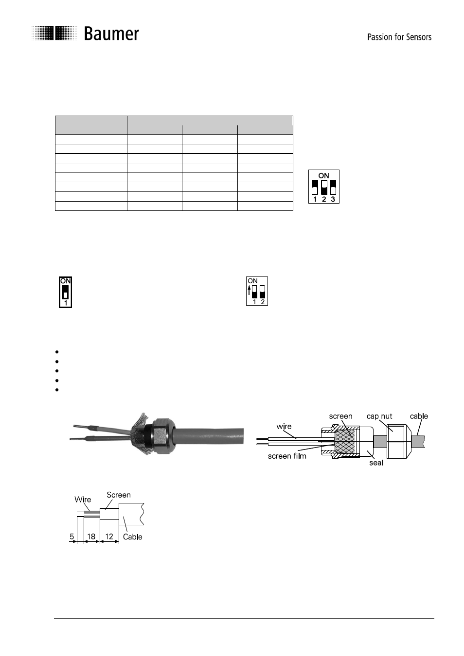 Setting the baud rate, Terminating resistor, Bus cover connection | Baumer G1-G2-G0-GE-GB-GXxxx User Manual | Page 49 / 52